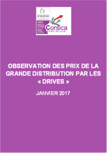 Observation des prix de la grande distribution par les "drives" - Janvier 2017