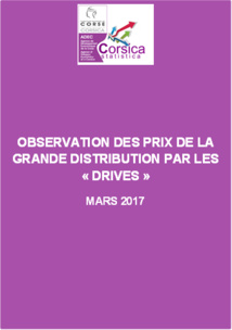Observation des prix de la grande distribution par les "Drives" - Mars 2017