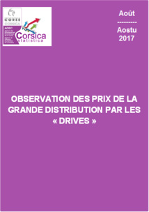 Observation des prix de la grande distribution par les "drives" - Août 2017