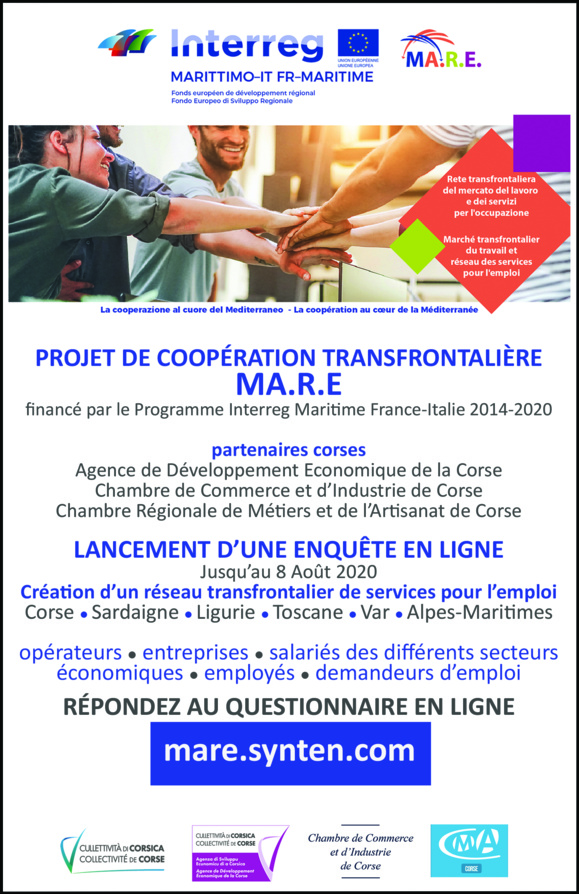 🌊PROJET DE COOPÉRATION TRANSFRONTALIÈRE MA.R.E ✍️ENQUÊTE EN LIGNE ⏰Jusqu’au 8 Août