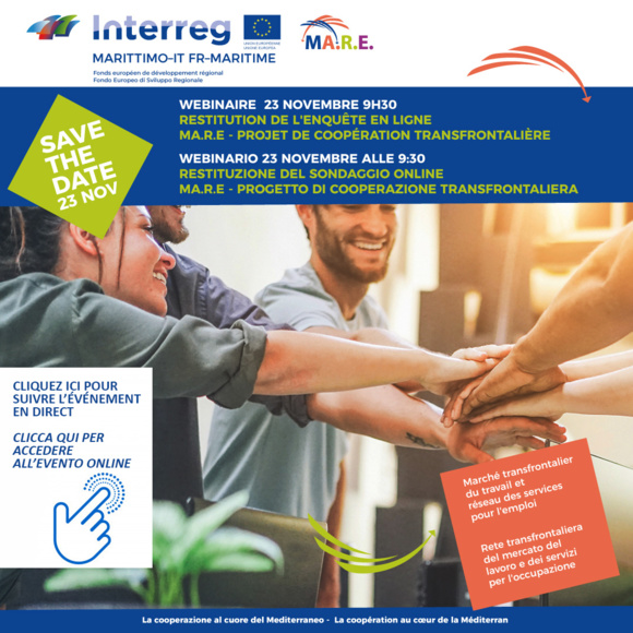 ✍️INSCRIVEZ-VOUS💻WEBINAIRE2️⃣3️⃣Novembre 9h30 [🌊MA.R.E RESTITUTION DE L'ENQUÊTE EN LIGNE] PROJET DE COOPÉRATION TRANSFRONTALIÈRE 