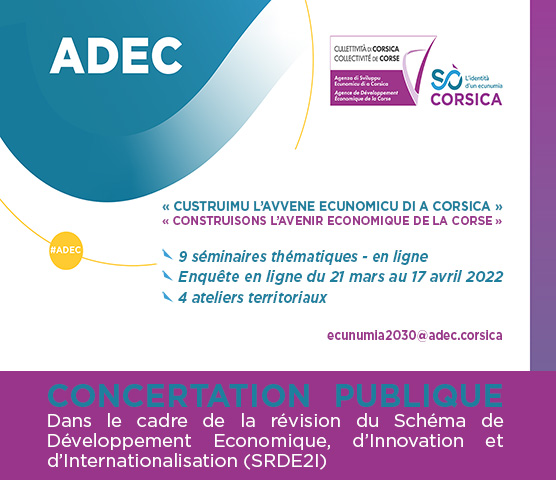 ⚡️ADEC "Custruimu l’avvene ecunomicu di a Corsica" Révision du SRDE2I [ présentations & comptes rendus : séminaires thématiques "en ligne" & séminaires territoriaux] 