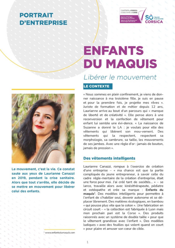 #ADEC [PORTRAIT D’ENTREPRISE2️⃣] 🍂𝗘𝗻𝗳𝗮𝗻𝘁𝘀 𝗱𝘂 𝗠𝗮𝗾𝘂𝗶𝘀 "vêtements intelligents"