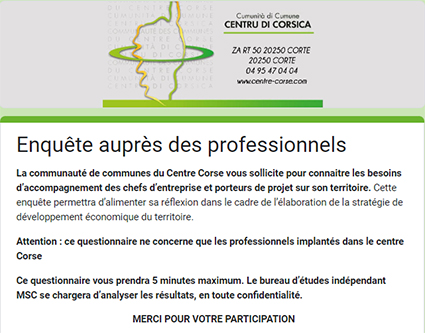 🔎𝐄𝐍𝐐𝐔Ê𝐓𝐄 𝐄𝐍 𝐋𝐈𝐆𝐍𝐄 pour les chefs d’entreprise & porteurs de projet afin de mieux cerner leurs besoins d’accompagnement