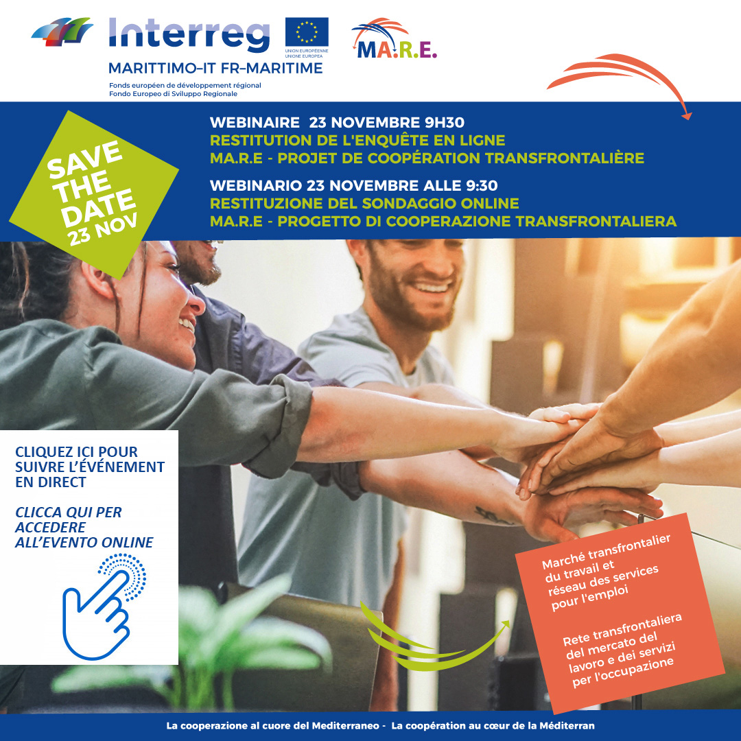 ✍️INSCRIVEZ-VOUS💻WEBINAIRE2️⃣3️⃣Novembre 9h30 [🌊MA.R.E RESTITUTION DE L'ENQUÊTE EN LIGNE] PROJET DE COOPÉRATION TRANSFRONTALIÈRE 