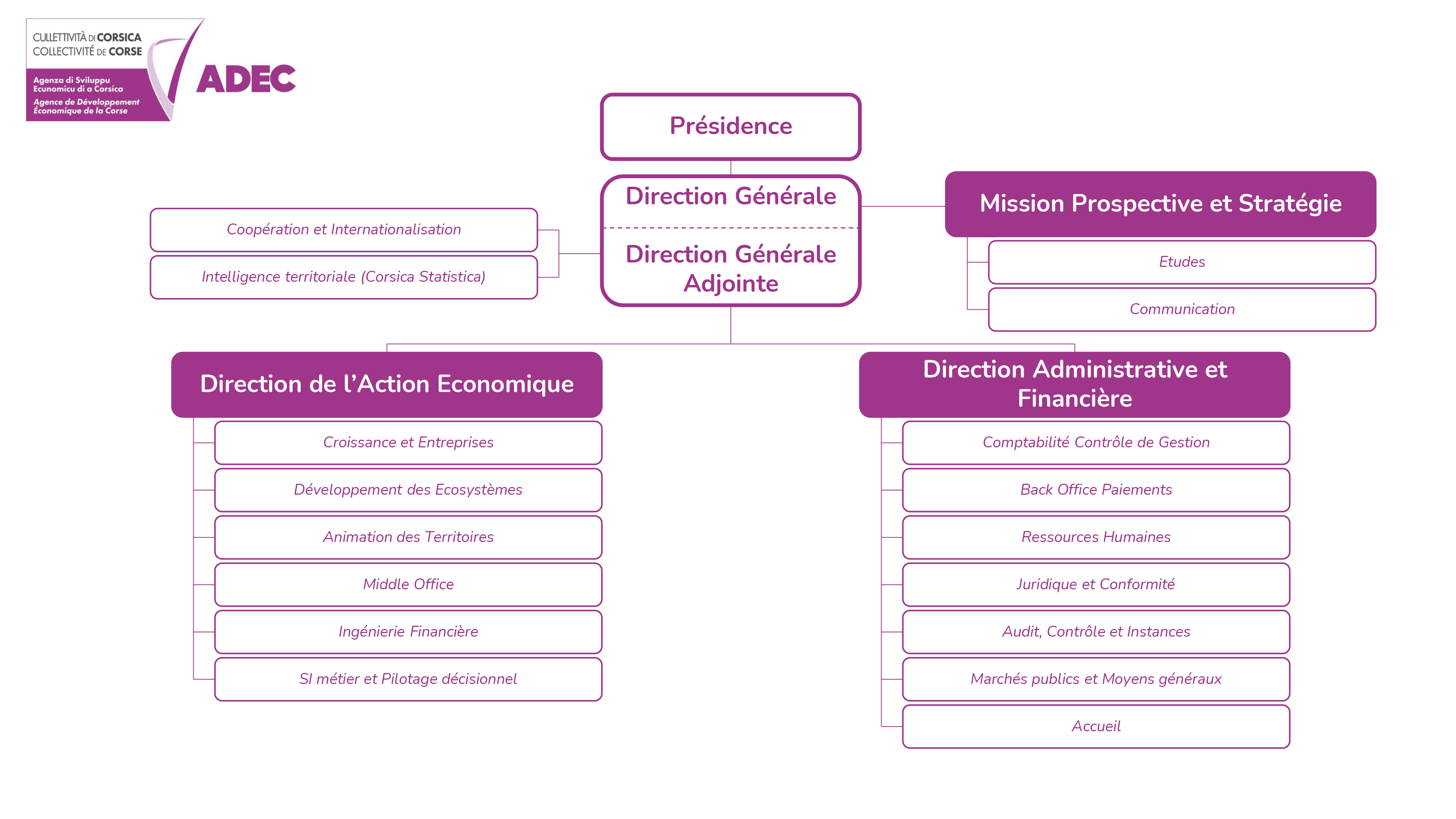 ►Organigramme de l'ADEC