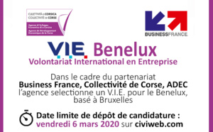 OFFRE DE MISSION 🌍[V.I.E Benelux] basé à Bruxelles ⏰Candidatez jusqu'au 6 mars
