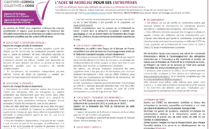 ⚠️#Covid19 LA COLLECTIVITÉ DE CORSE À TRAVERS L’ADEC SE MOBILISE POUR SES ENTREPRISES