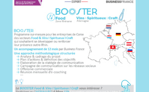 ADEC &amp; Business France [💻WEBINAIRE] 4 Mars à 11h 🔹Venez découvrir le programme BOOSTER Food &amp; Vins Spiritueux Craft Zhone Rhénane