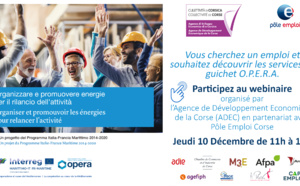 🔎Vous cherchez un emploi et souhaitez découvrir les services du guichet O.P.E.R.A.⏰Jeudi 1️⃣0️⃣ Décembre de 11h à 12h 👉Participez au webinaire organisé par l’ADEC en partenariat avec Pôle emploi Corse ✍️INSCRIPTION⬇️
