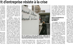 L'esprit d'entreprise résiste à la crise