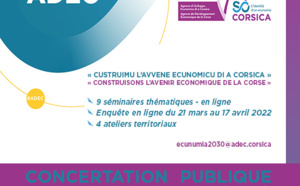 ⚡️ADEC "Custruimu l’avvene ecunomicu di a Corsica" Révision du SRDE2I [ présentations &amp; comptes rendus : séminaires thématiques "en ligne" &amp; séminaires territoriaux] 