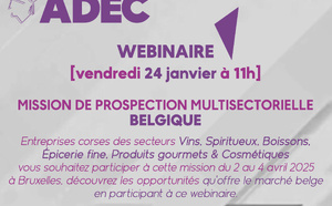 📲WEBINAIRE vendredi 24 janvier à 11h [MISSION DE PROSPECTION MULTISECTORIELLE ►Vins, Spiritueux, Boissons, Épicerie Fine, Produits Gourmets &amp; Cosmétiques] Belgique