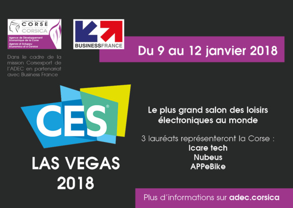 CES 2018 : 3 lauréats représenteront la Corse