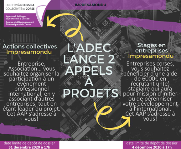 IMPRESAMONDU [📢 2 APPELS À PROJETS] pour se développer à l'international🌍! Actions collectives & Stages en entreprises