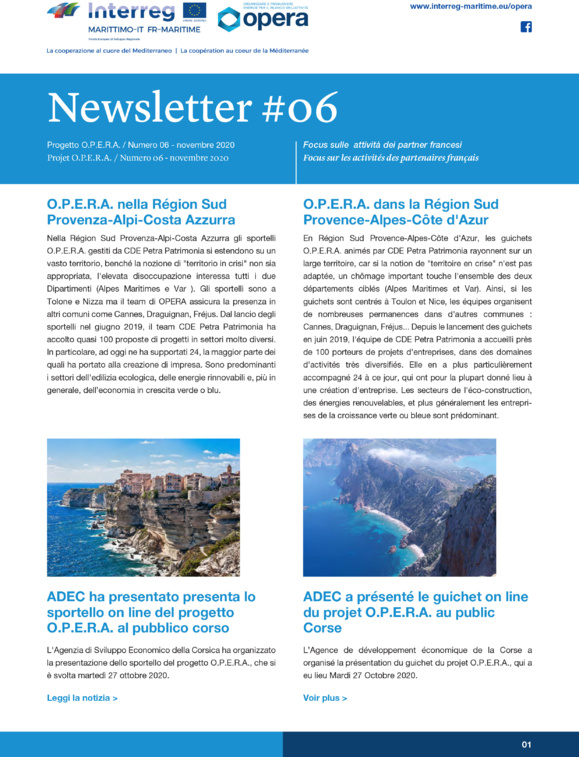 [Newsletter#6] 📑O.P.E.R.A. (Organizzare e Promuovere le Energie per il Rilancio della Attività)