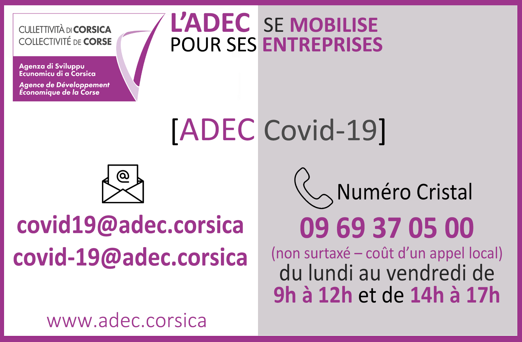[Covid-19]📞0969370500 📧covid19@adec.corsica / covid-19@adec.corsica