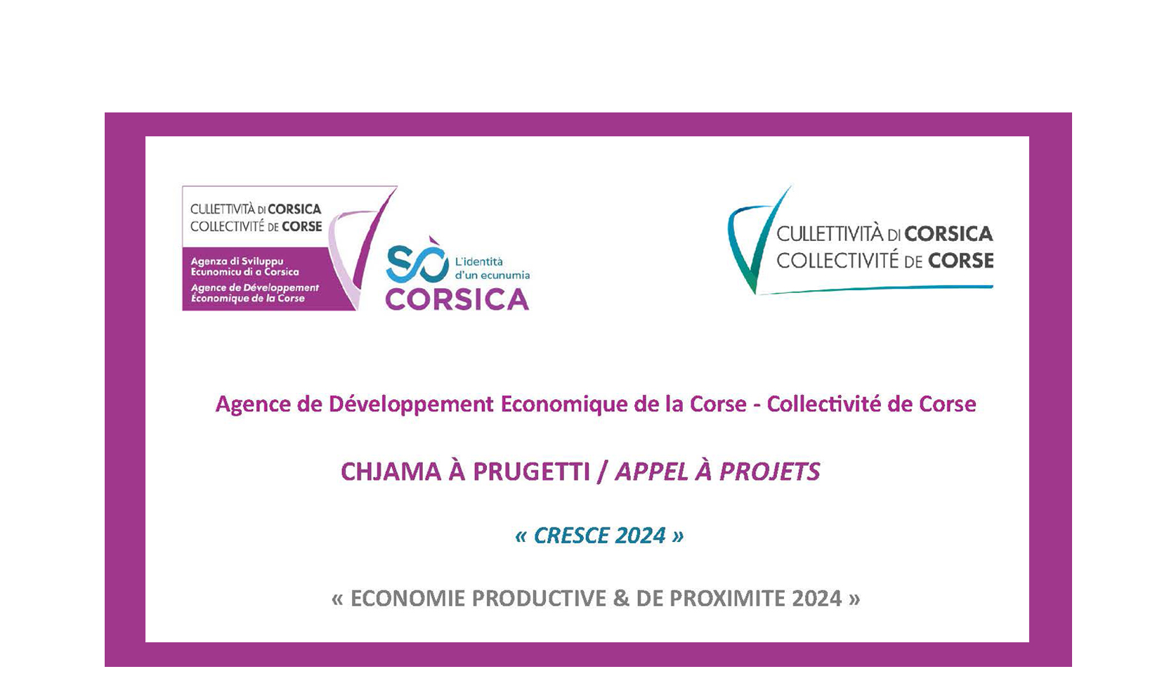 ADEC 📢 APPEL À PROJETS ►"𝐂𝐑𝐄𝐒𝐂𝐄 𝟐𝟎𝟐𝟒" dispositif de soutien à l'économie productive & de proximité